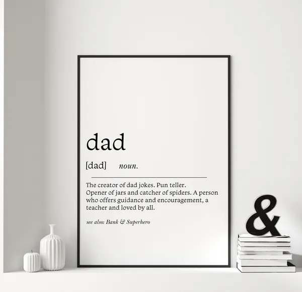 Dad Definition Art Print, Father's Day Gift