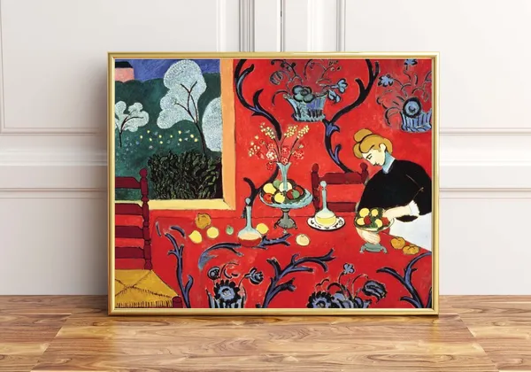 Dessert Harmony in Red Poster Print