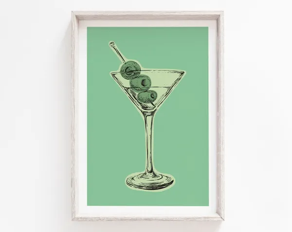 Retro Cocktail Minimalist Art Print