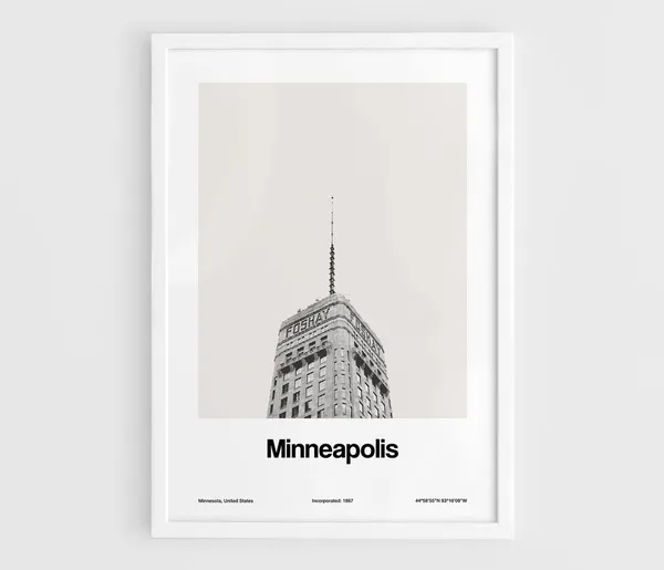 Minneapolis Foshay Tower, Minimalist Travel Poster