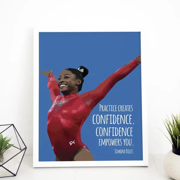 Simone Biles Quote, Confidence Empowerment Art Print