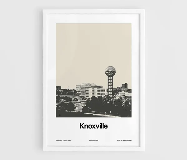 Knoxville Skyline, Tennessee Minimalist Art Print