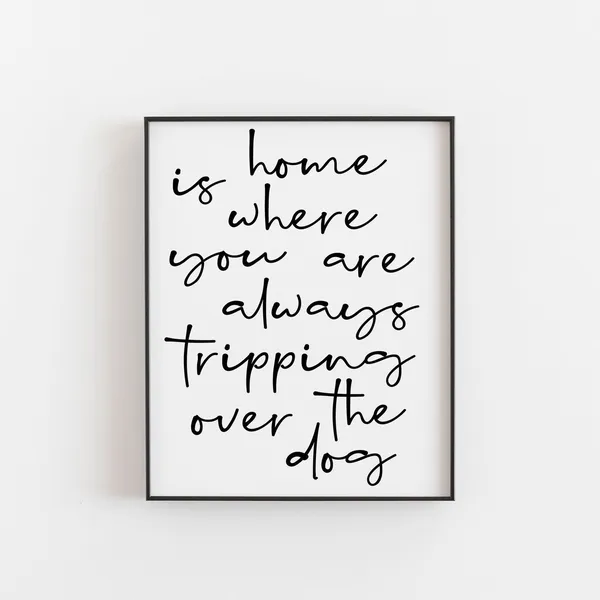 Home Is Where You're Always Tripping Over The Dog
