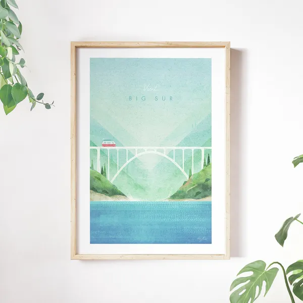 Big Sur, Bixby Bridge Travel Poster, Art Print
