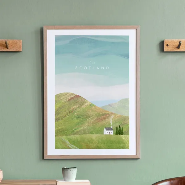 Scotland Travel Poster, Henry Rivers Landscape Print