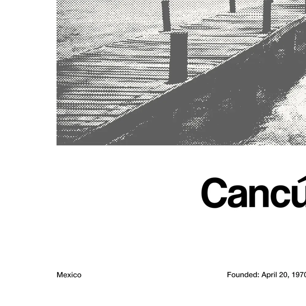 Cancun Pier Minimalist Travel Poster, Mexico - Image 2