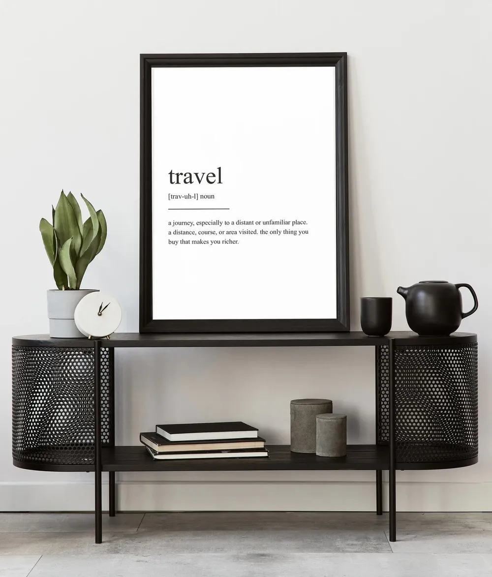 Travel Definition Print, Minimalist Modern Wall Art - Image 3