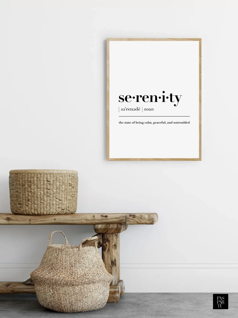 Serenity Definition Print, Modern Typography Art - Image 3