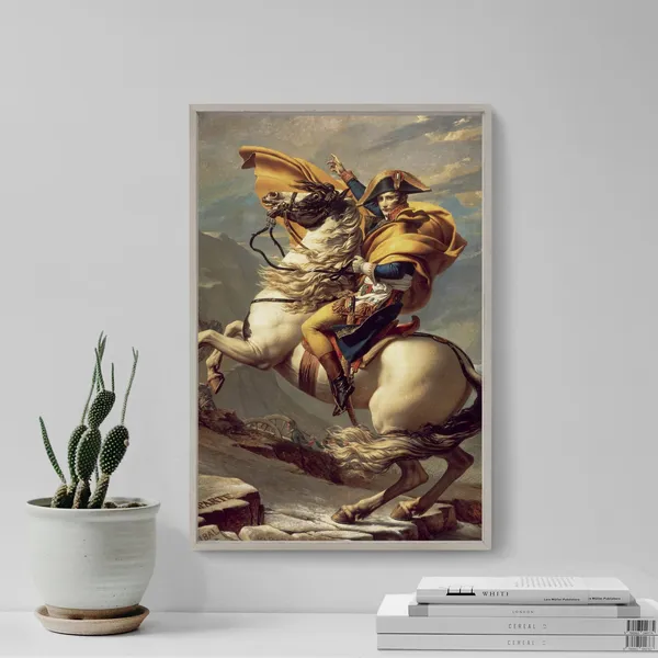 Napoleon Crossing The Alps Art Print, Jacques-Louis David
