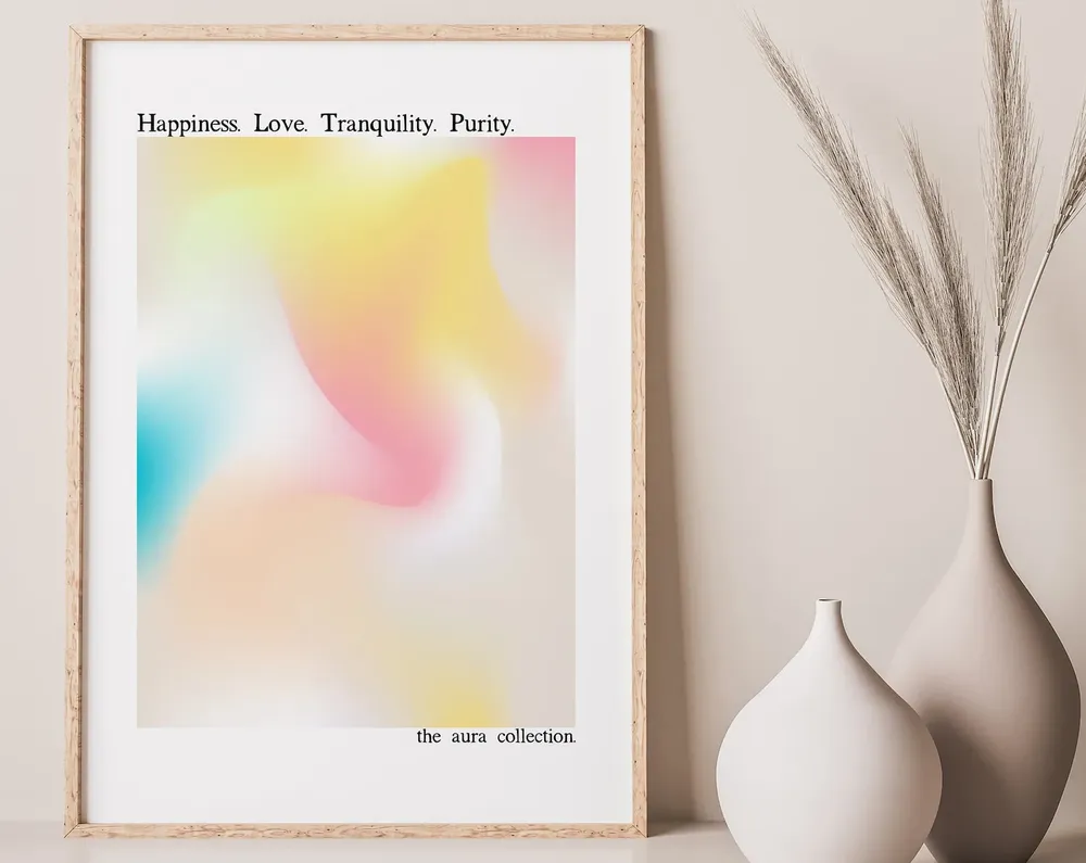 Aura Energy Colours Abstract Gradient Art Print