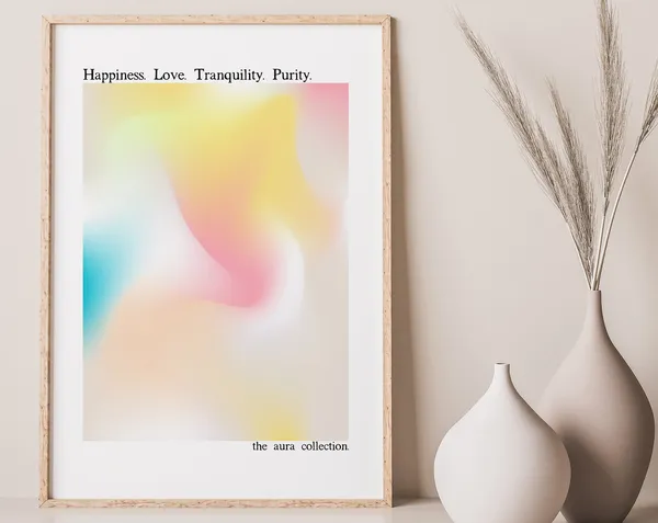 Aura Energy Colours Abstract Gradient Art Print
