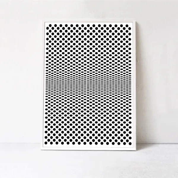 Optical Illusion Black And White Art Print