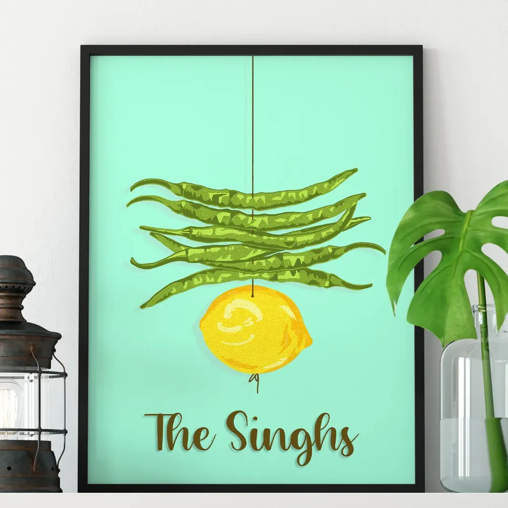 Najaarnazaar Mint Indian Desi Art Print - Image 3