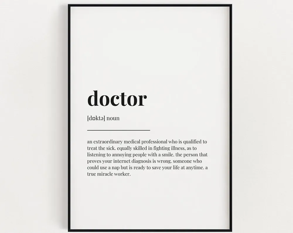 Doctor Definition Meaning Art Print