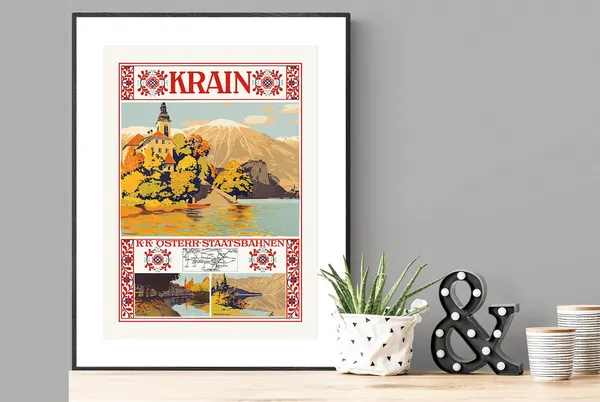 Krain Sterr Staatsbahnen Austria Vintage Travel Poster