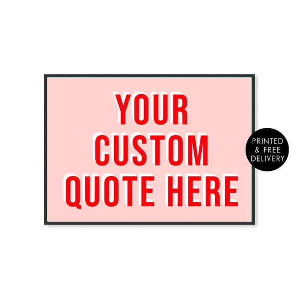 Personalized Landscape Typography Wall Art Print