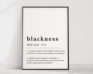 Definition Of Black Quote Art Print, African Decor