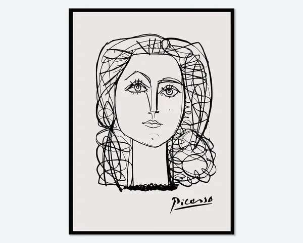 Picasso Portrait Of Francoise Gilot Vintage Poster