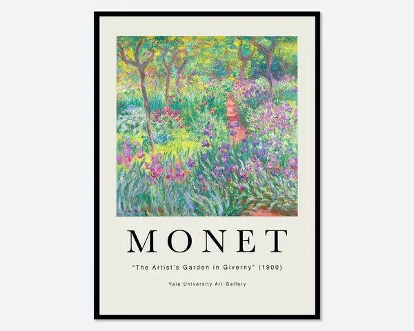 Monet The Artist's Garden In Giverny Vintage Art Print