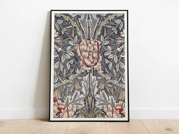 William Morris Exhibition Poster, Art Nouveau Print