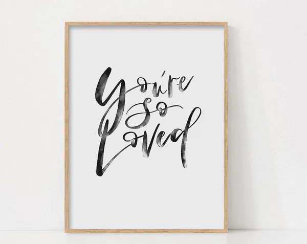 You Are So Loved Watercolor Nursery Art Print
