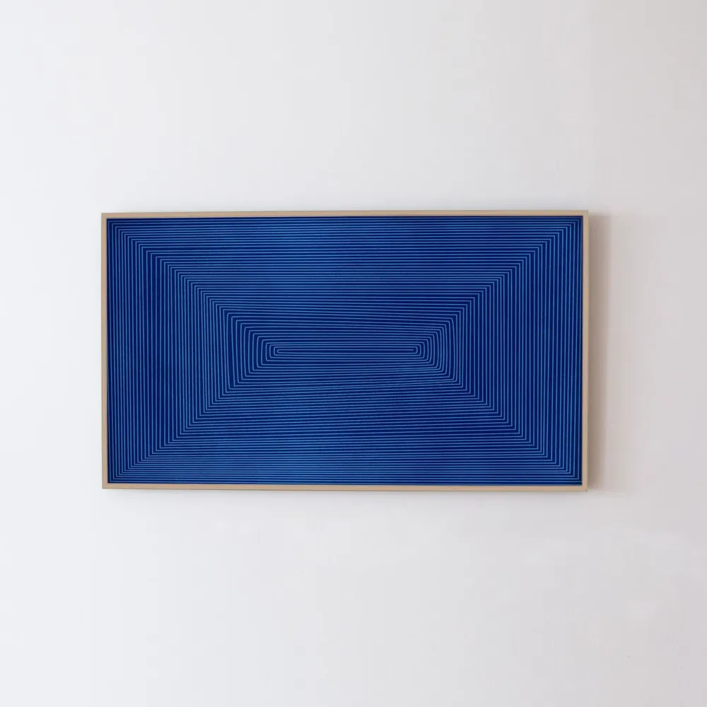 Blue Abstract Geometric TV Art Print