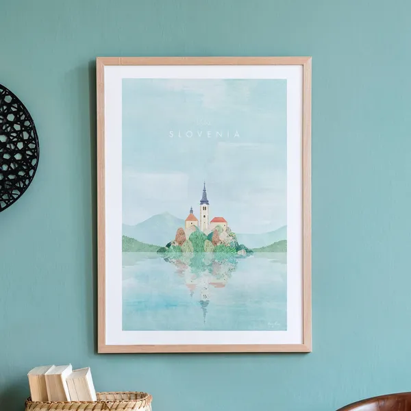 Slovenia By Henry Rivers, Lake Bled Travel Poster
