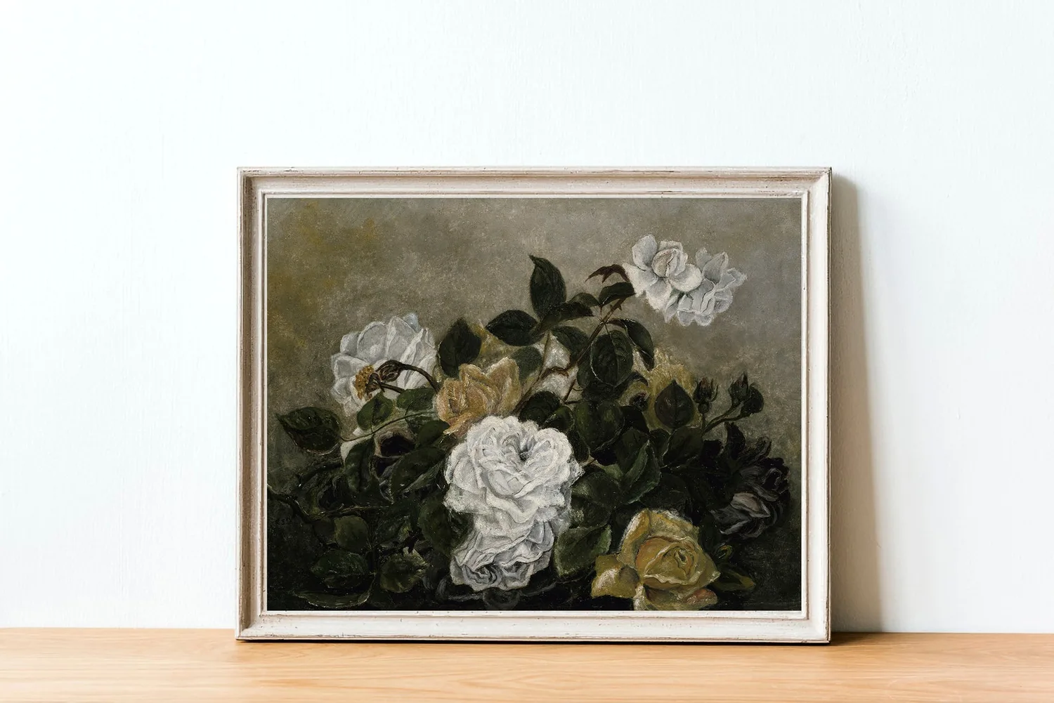 Neutral Flower Still Life - Vintage Roses - Image 4