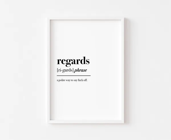 Funny Home Office Typography Art Print, Work From Definition