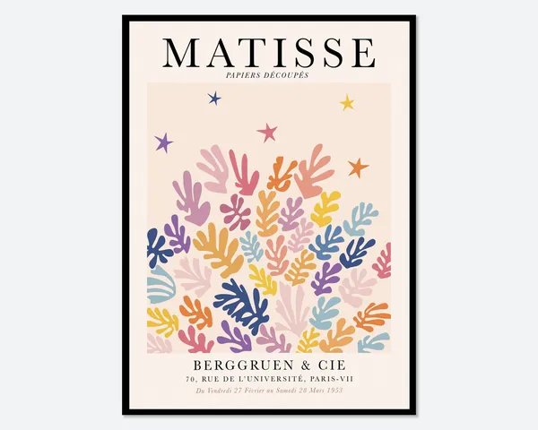 Matisse Botanical Leaves Vintage Poster Art Print