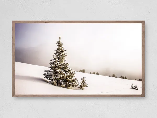 Winter Snow Christmas Art Print, Holiday Seasonal