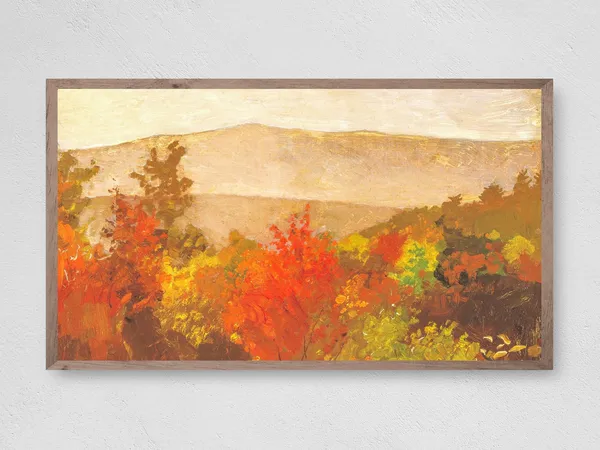 Autumn Tree Tops Art Print, Seasonal Decor
