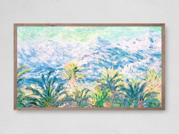Coastal Palm Abstract Art Print, Coastal Decor