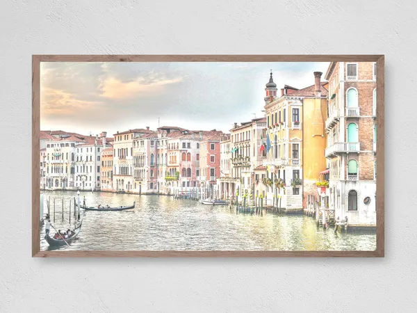 Venice Canal Travel Poster, Italy Wall Art