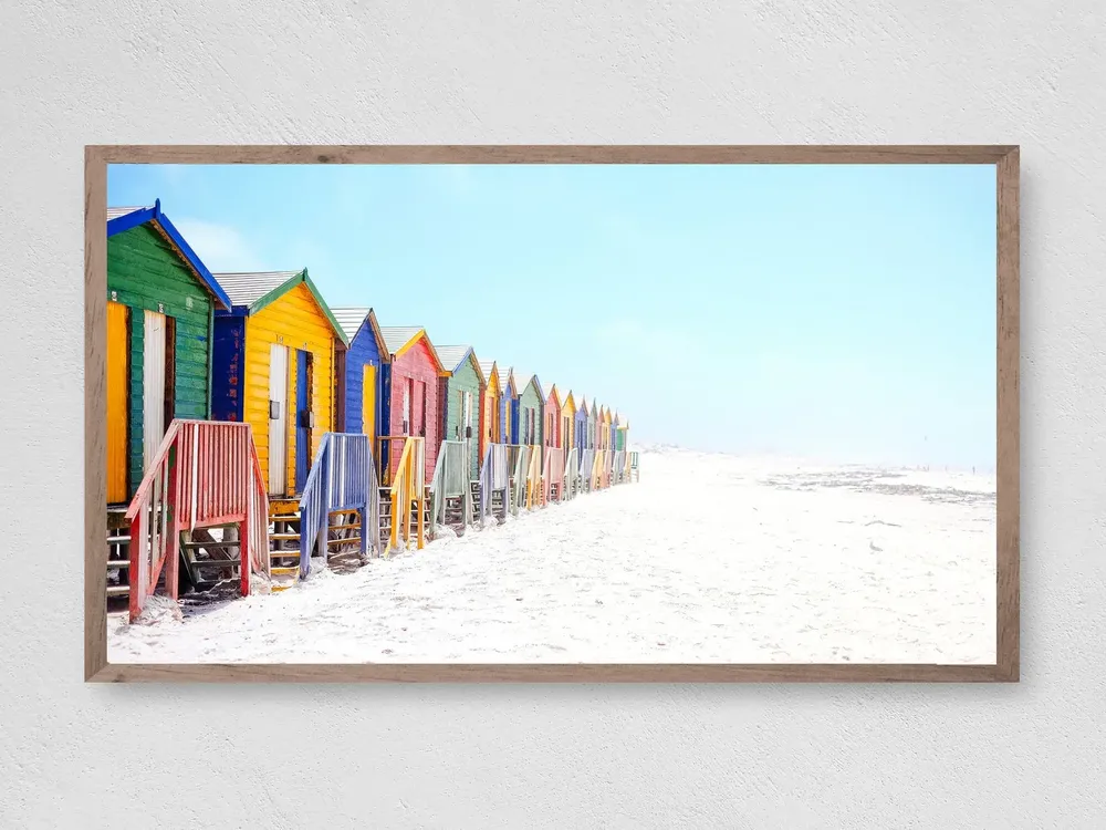 Beach Huts, Coastal Art Print
