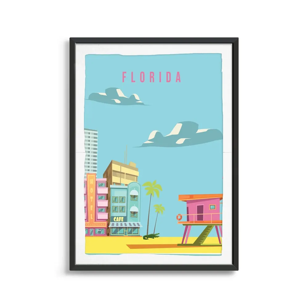 Florida State Travel Poster Art Print - Image 2