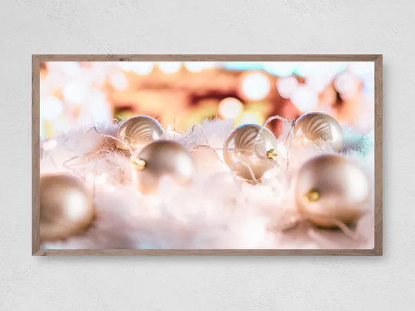 Glistening Ornaments Winter Christmas Art Print