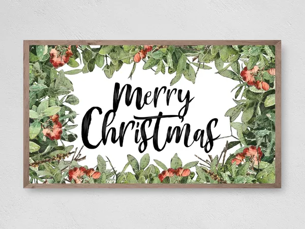 Merry Christmas Instant Winter Christmas Art Print