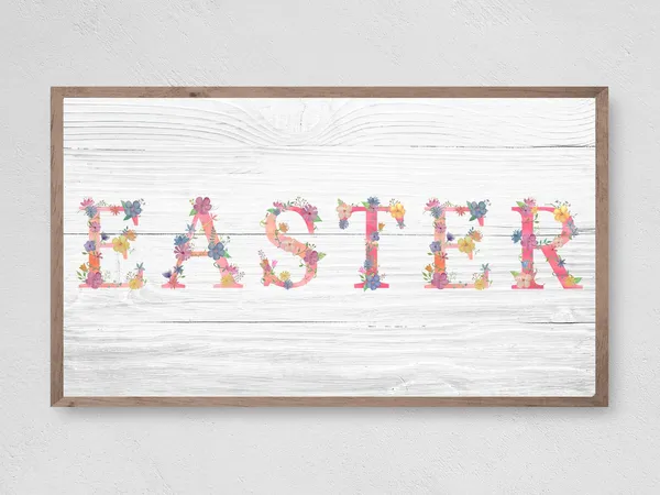 Easter Wooden Sign, Holiday Art Print