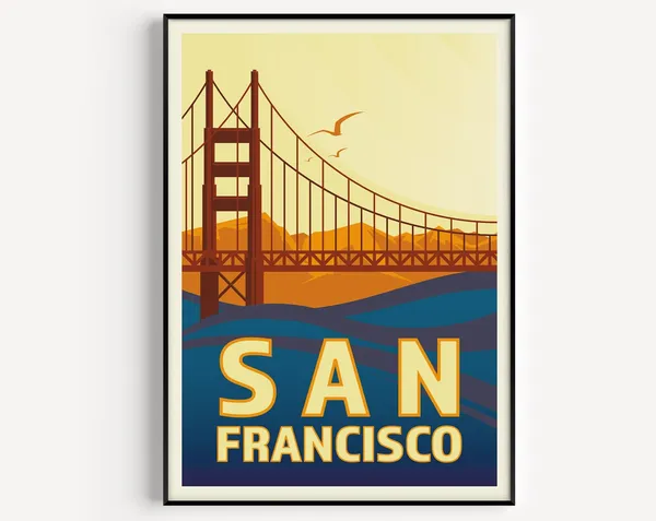 San Francisco Art Wall Travel Poster