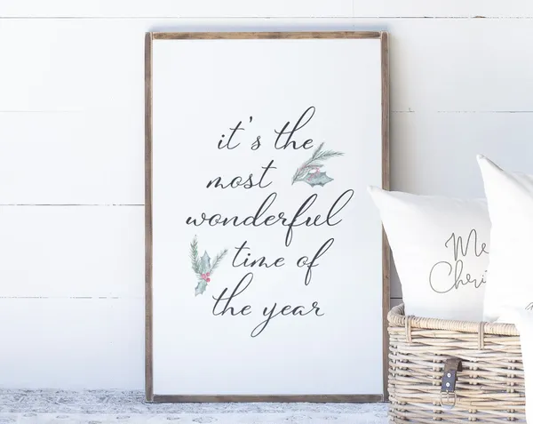 It's The Most Wonderful Time Of The Year, Christmas Art Print