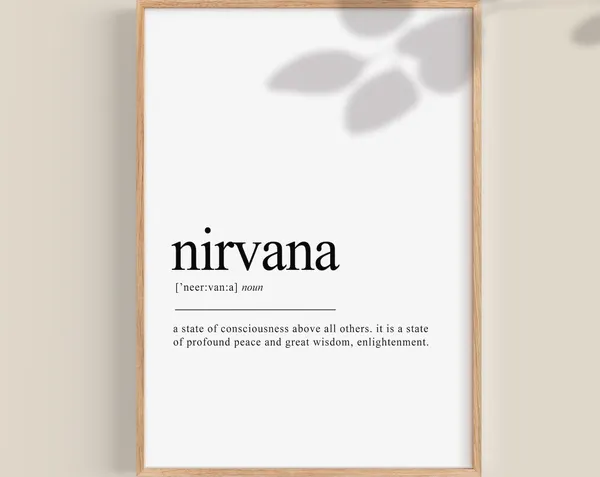 Nirvana Definition Dictionary Wall Art Print