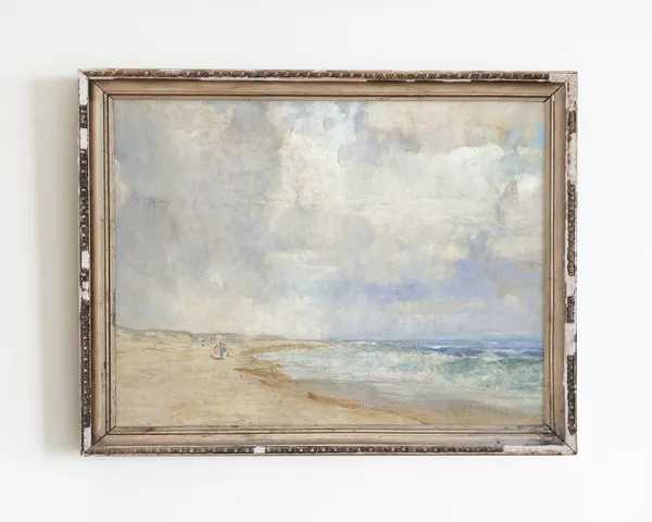 Vintage Beach Ocean Print, Coastal Seascape Art