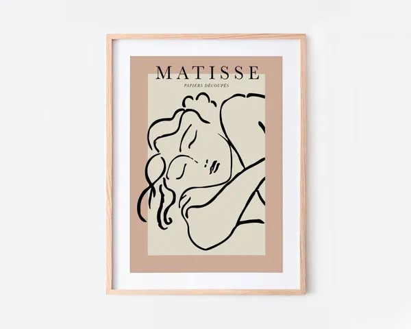 Henri Matisse Woman Line Art Vintage Art Print