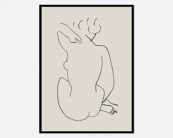 Henri Matisse One Line Body Figure Vintage Poster