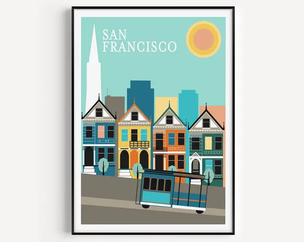 San Francisco Modern Travel Poster Art Print