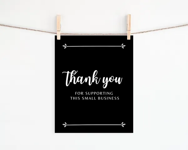 Thank You For Supporting This Small Business Sign