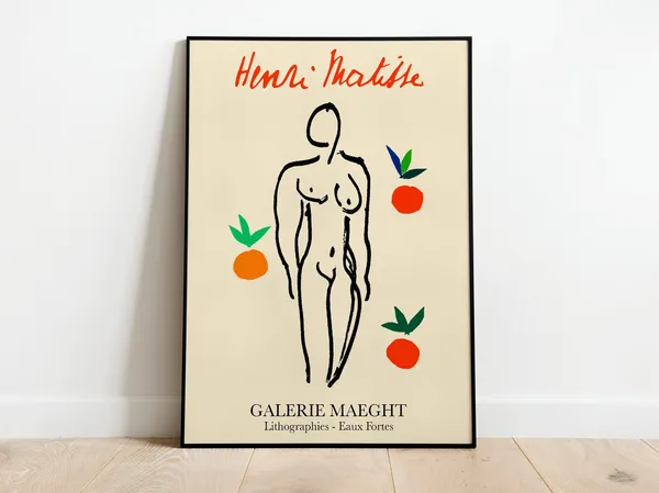 Henri Matisse Nude With Oranges Poster, Home Decor