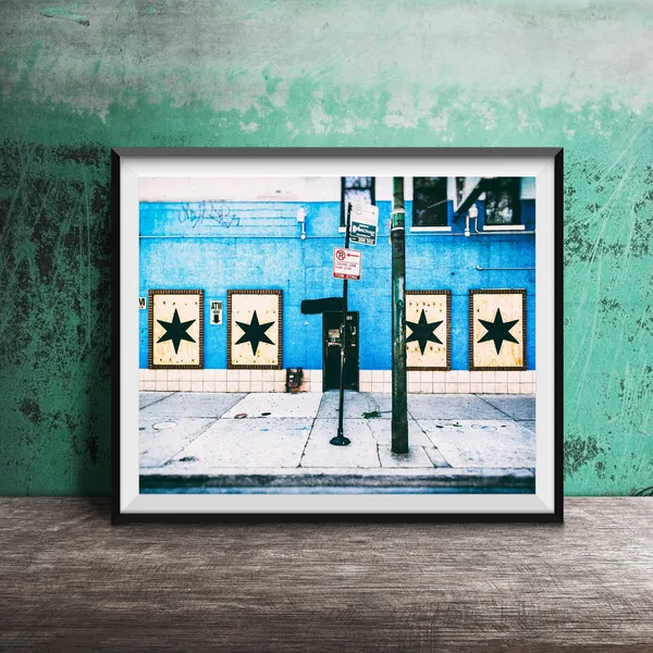 Chicago Flag Street Art, Chicago Neighborhood Art Print