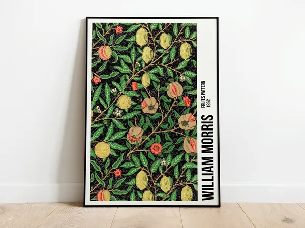 William Morris Exhibition Poster, Fruit Pattern Art Print